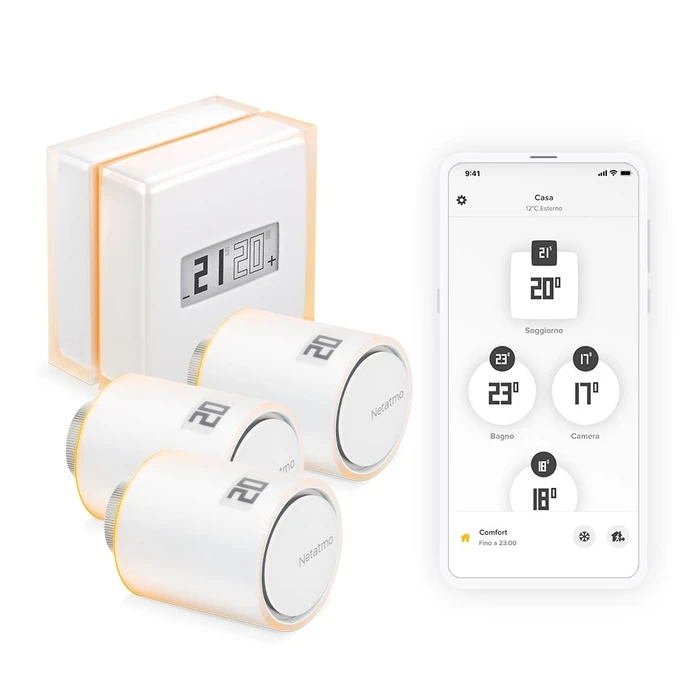 Θερμοστατική Κεφαλή Netatmo Pack: Smart + 3 Additional Smart Radiator Valves