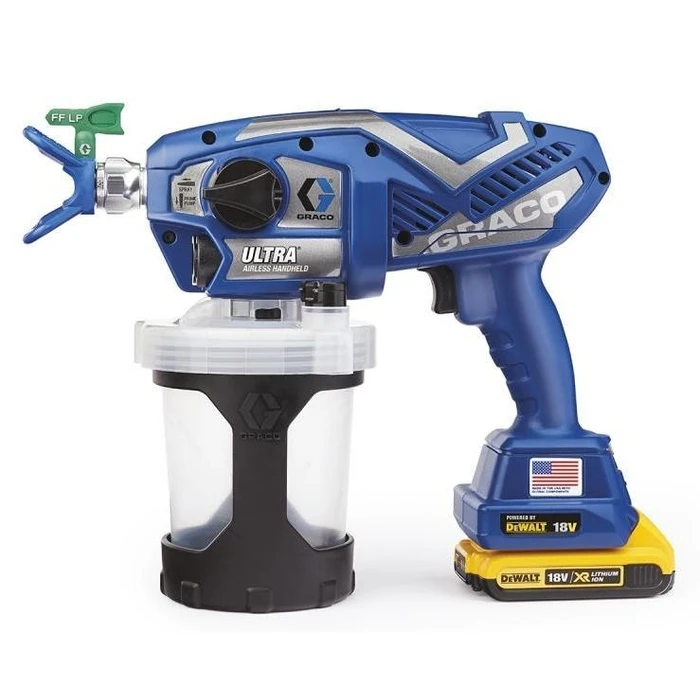 Πιστόλι Βαφής Graco ULTRA AIRLES PAINT GUN ( 2 x AKU. 2AH Dewalt+ LOAD ) + BAG