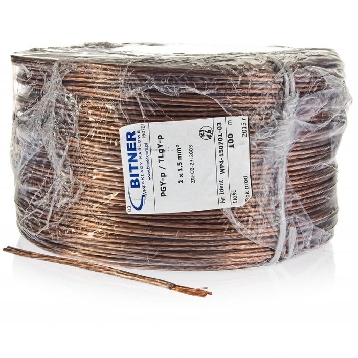 Καλώδιο Ηχείου Bitner BiTsound PGY-p (TLgY) 2x1mm2 ROLKA 100m.