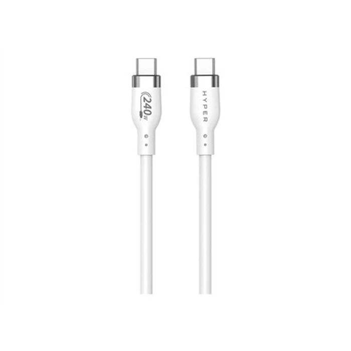 Καλώδιο USB Hyper HyperJuice 240W Silicone USB-C to USB-C (3ft/1m) - White
