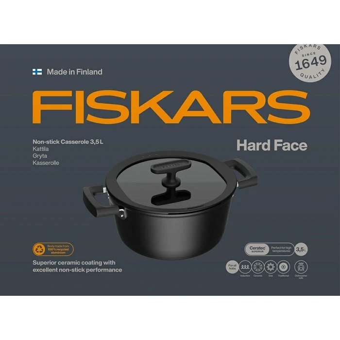 Τηγάνι Fiskars Pot 3.5L non-Stick coating with lid Hard Face