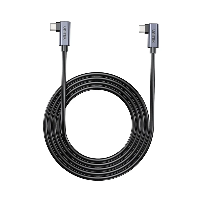 Καλώδιο USB Unitek C14147ABK01-1M - USB C 90°/90° PD 100W M/M 1M