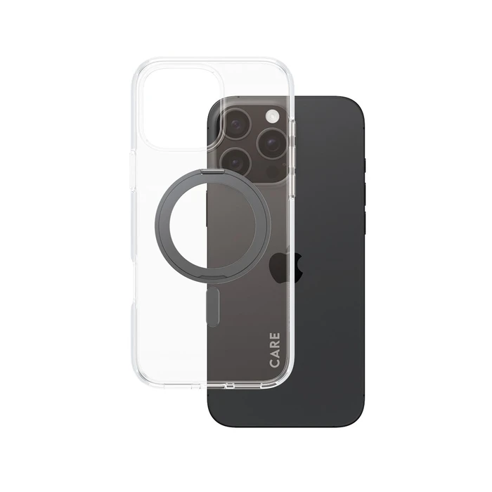 Θήκη Κινητού PanzerGlass CARE Transparent w. Black Kickstand & MagSafe iPhone 16 Pro Max