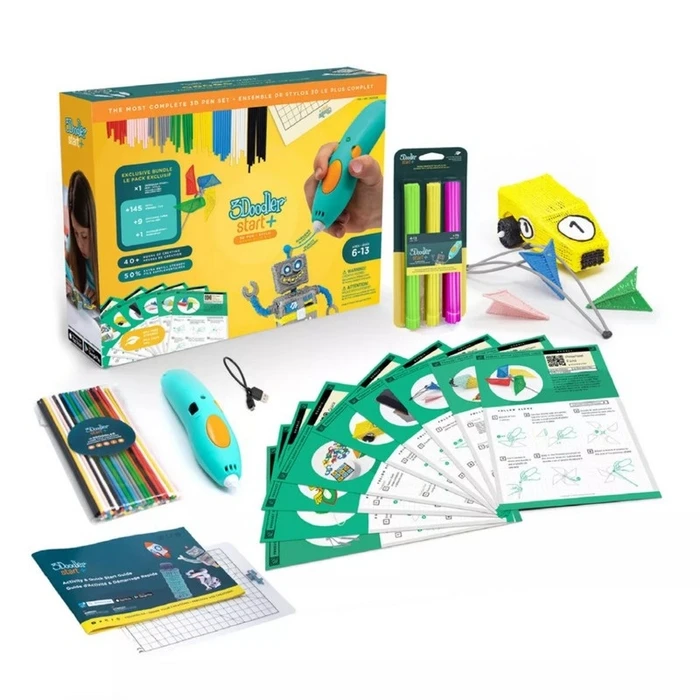 3D Pen 3Doodler Start Plus Costc komplektas rozszerzony 0.77mm Turquoise