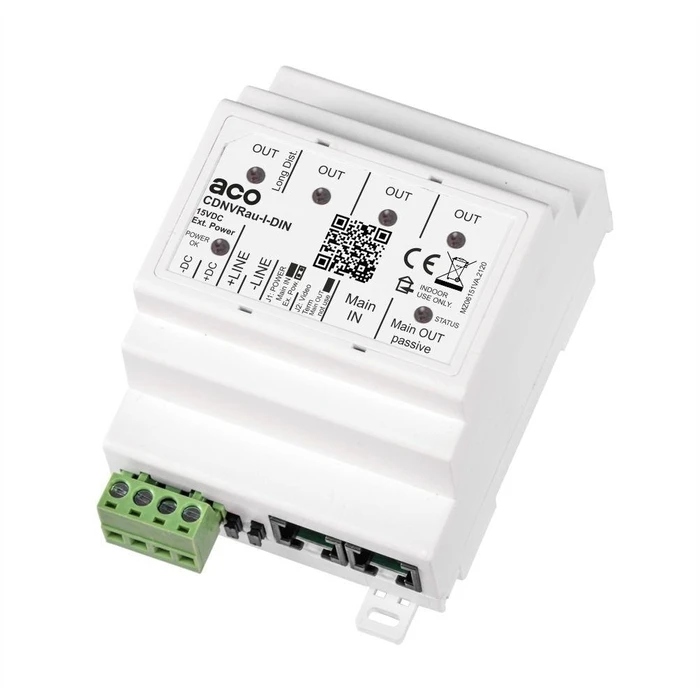 Αξεσουάρ Θυροτηλεφώνου ACO CDNVRau-I-DIN Intelligent Active Video Splitter for P-System on DIN Rail
