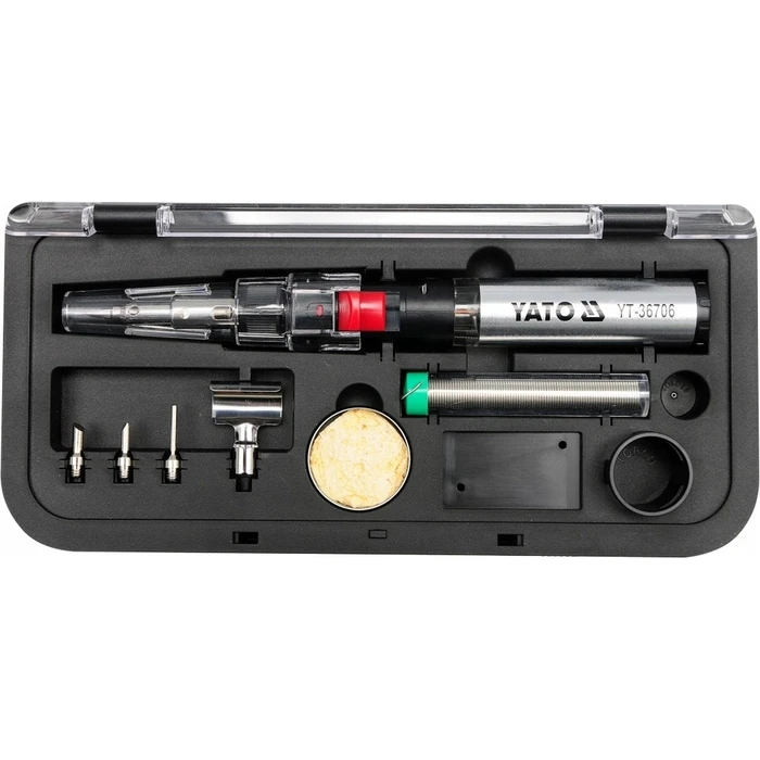 Κολλητήρι Yato YT-36706 Soldering Iron Gas Soldering Iron 1300 °C Black, Red, stainless steel