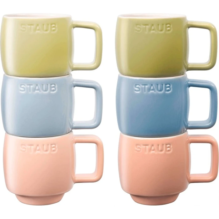 Κούπα Staub Set of 6 Ceramic Mugs - Multicolor, 100 ml
