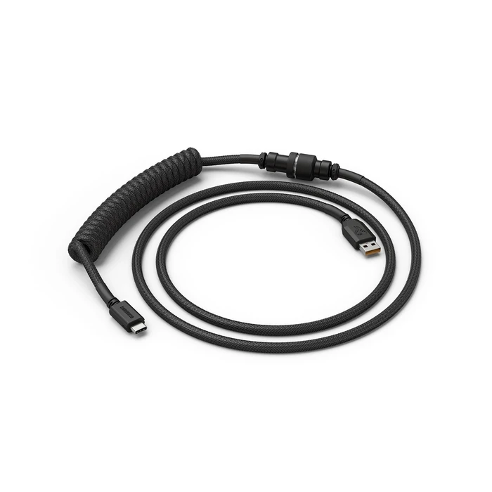 Πληκτρολόγιο Ενσύρματο Glorious Coiled Phantom Black, USB-C to USB-A, 1.37m - Black