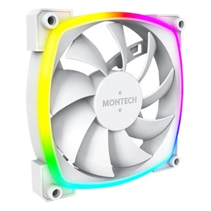 Case Fan 12cm Montech AX120 PWM ARGB Fan, 3 Pack, White - 120mm