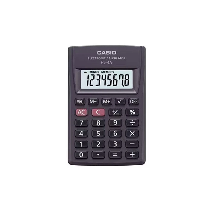 Αριθμομηχανή Casio HL-4A-B 8-digit pocket 56x87mm Black