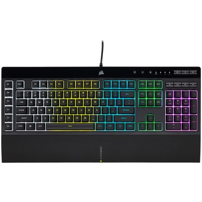 Gaming Πληκτρολόγιο Corsair K55 RGB Pro USB QWERTZ German Black