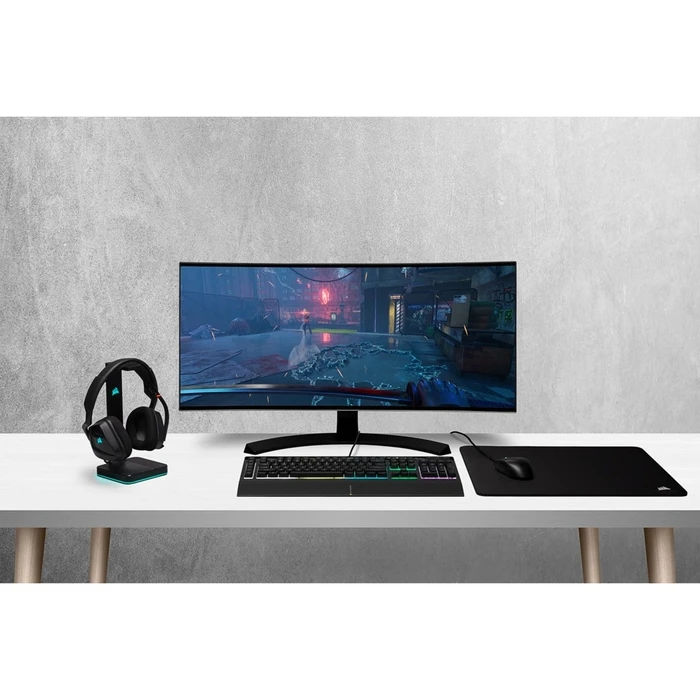 Gaming Πληκτρολόγιο Corsair K55 RGB Pro USB QWERTZ German Black