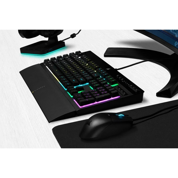 Gaming Πληκτρολόγιο Corsair K55 RGB Pro USB QWERTZ German Black