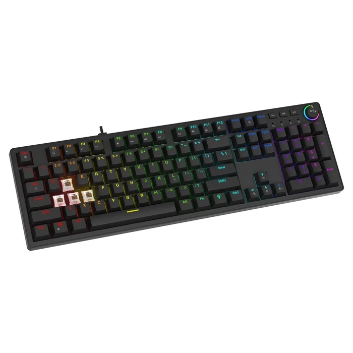 Gaming Πληκτρολόγιο Savio STYX Mechanical Outemu Brown, Hot Swap, RGB