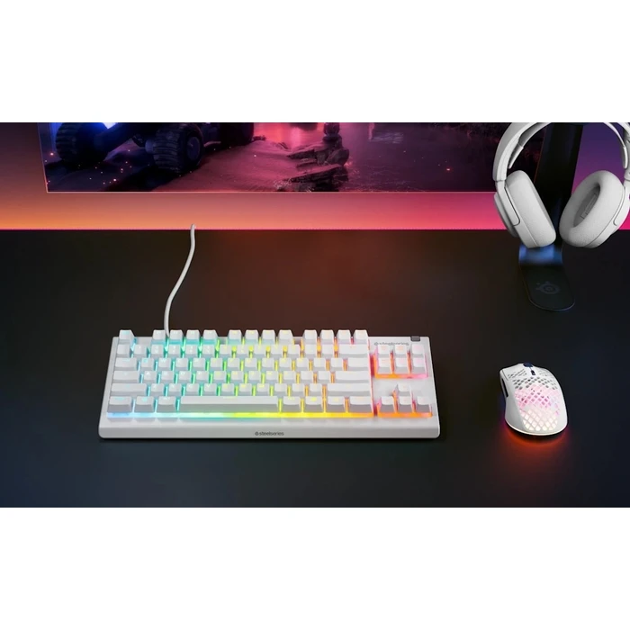 Gaming Πληκτρολόγιο Steelseries Apex 3 TKL US, White