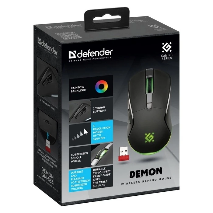 Gaming Ποντίκι Wireless Defender DEMON GM-534 RF 3200DPI 6P