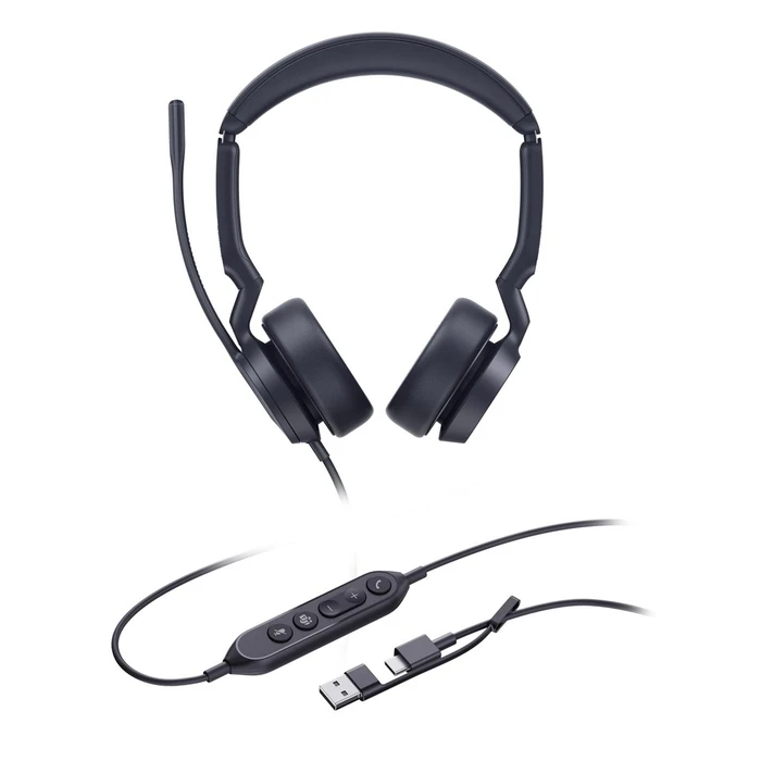 Ακουστικά VOIP Yealink UH44 Dual Teams USB-C/A Headset