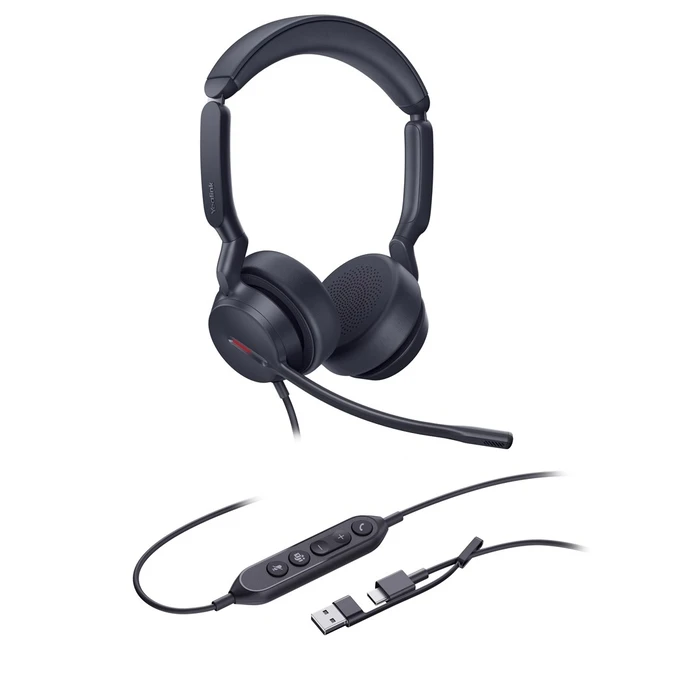 Ακουστικά VOIP Yealink UH44 Dual Teams USB-C/A Headset