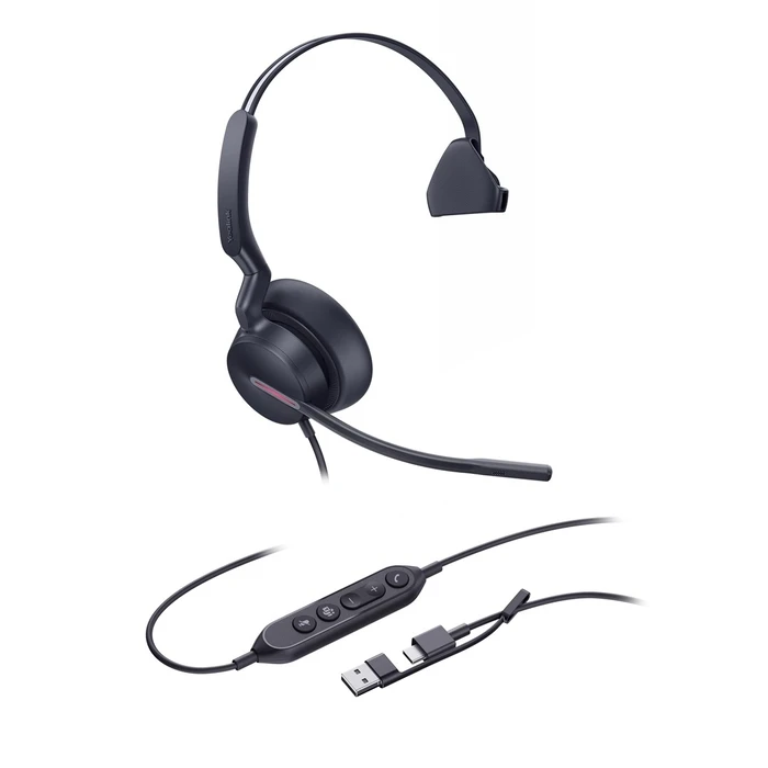 Ακουστικά VOIP Yealink UH46 Mono Teams USB-C/A Headset