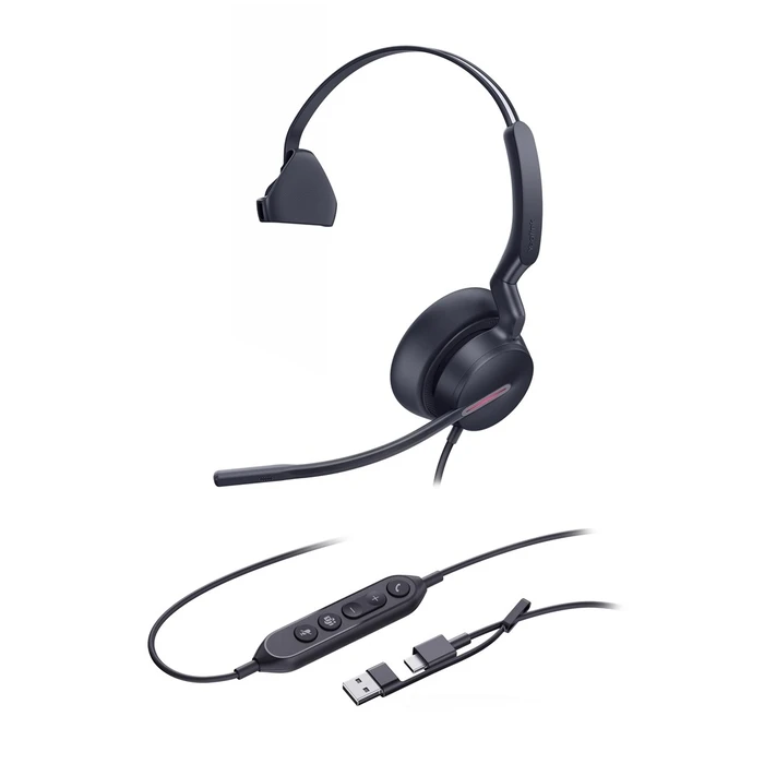 Ακουστικά VOIP Yealink UH46 Mono Teams USB-C/A Headset
