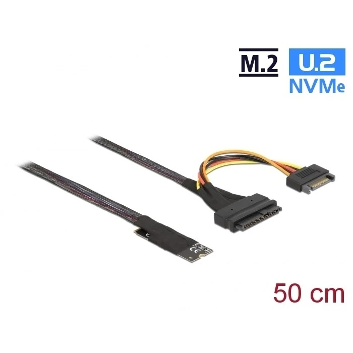 Αντάπτορας Delock M.2 Keym to U.2 SFF-8639 NVMe with 50cm cable