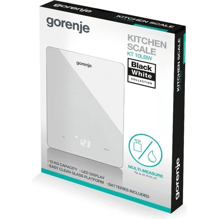 Ζυγαριά Κουζίνας Gorenje KT10LBW White Countertop Rectangle Electronic