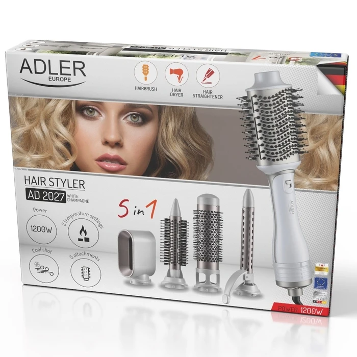 Ηλεκτρική Βούρτσα Adler AD 2027 White and curling iron