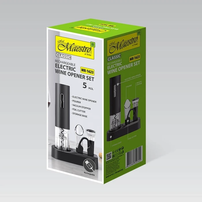 Ηλεκτρικό Τιρμπουσόν Maestro MR-1623 USB wine corkscrew