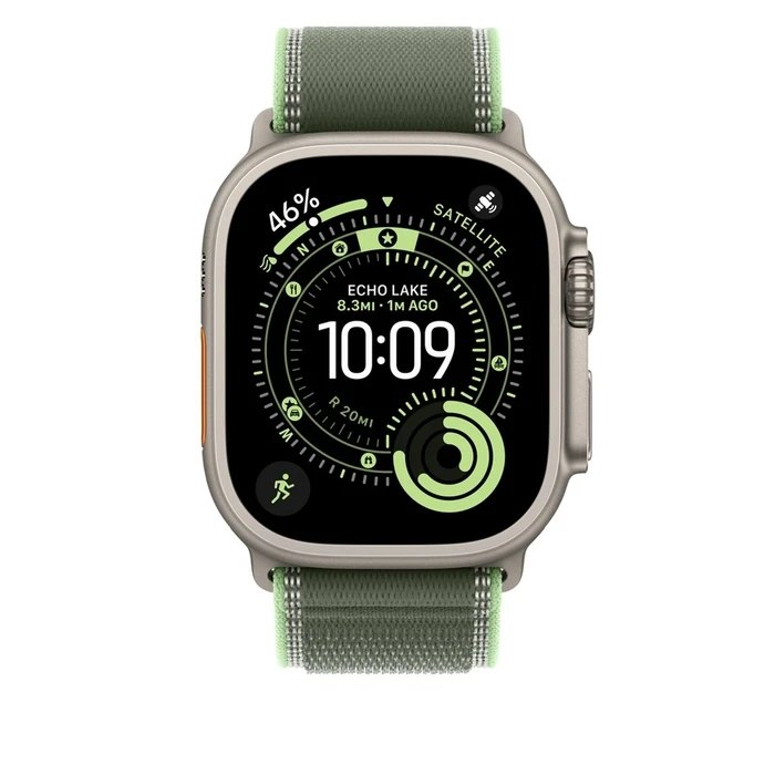 Λουράκι Wearable Apple MFT54ZM/A Green Titanium, Polyester, Spandex, Nylon