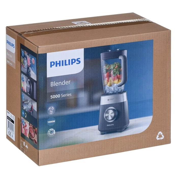 Μπλέντερ Philips 5000 series HR3020/20 2L Tabletop 1000W Grey, Stainless steel