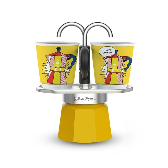 Μπρίκι Espresso Bialetti Mini Lichtenstein + 2 cups