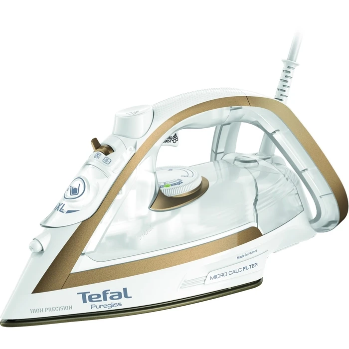 Σίδερο Ατμού Tefal Puregliss FV8042 Dry Durilium AirGlide 3000W Bronze, White