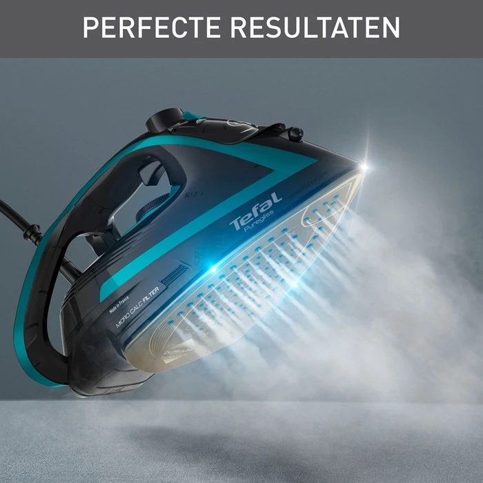 Σίδερο Ατμού Tefal Puregliss FV8066 Dry Durilium AirGlide 3000W Black, Blue