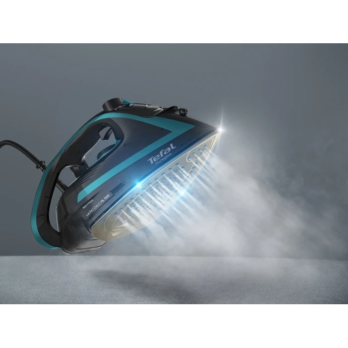Σίδερο Ατμού Tefal Puregliss FV8066 Dry Durilium AirGlide 3000W Black, Blue