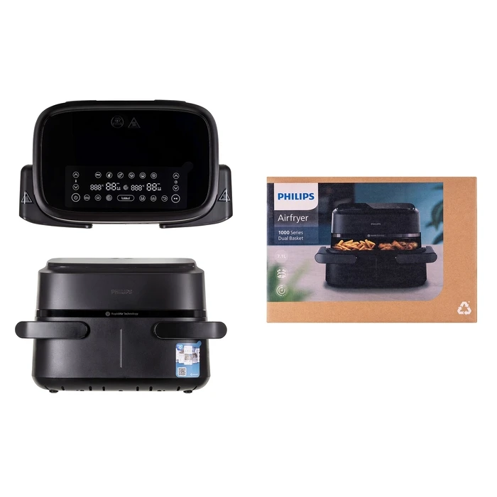 Air Fryer Philips 1000 series NA150/00 Double 7.1L 2450W Hot Black