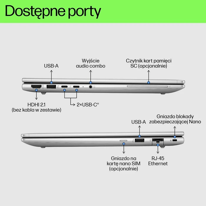 Laptop HP 14" EliteBook 640 G11 Intel Core Ultra 5 135H WUXGA 16GB DDR5-SDRAM 512GB SSD Wi-Fi 6E (802.11ax) WIN11Pro Silver (US Keyboard) (A37VTET)
