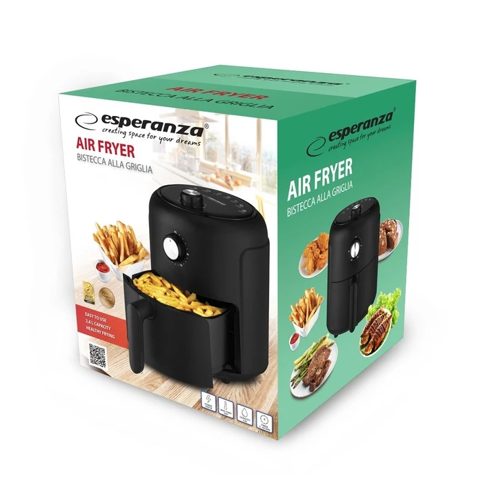 Air Fryer Esperanza EKA001 Fat-free fryer 2,6L 1000W Black