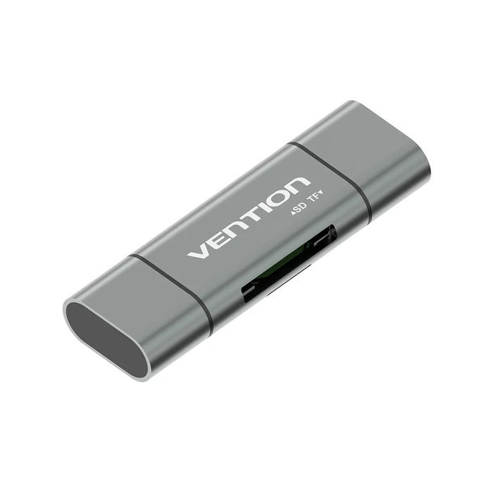 Card Reader Vention USB3.0 Multi-function Card Reader Gray Metal Type