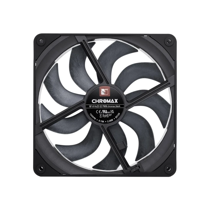 Case Fan Noctua NF-A14x25 G2 PWM chromax.Black - next-gen 140mm (Black)