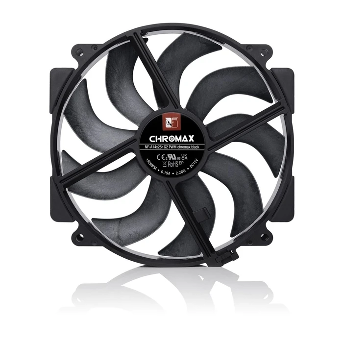 Case Fan Noctua NF-A14x25r G2 PWM chromax.Black - Next-gen round 140mm (Black)