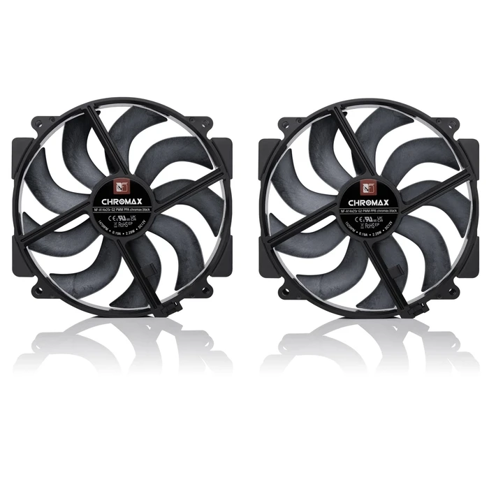 Case Fan Noctua NF-A14x25r G2 PWM Sx2-PP chromax.Black - dual set, Black