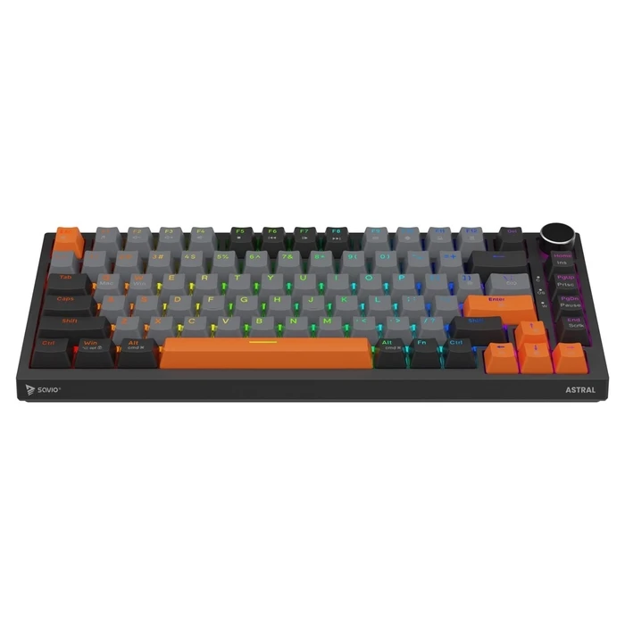 Gaming Πληκτρολόγιο Savio ASTRAL Black JADE 3 COLOURS USB QWERTY US International