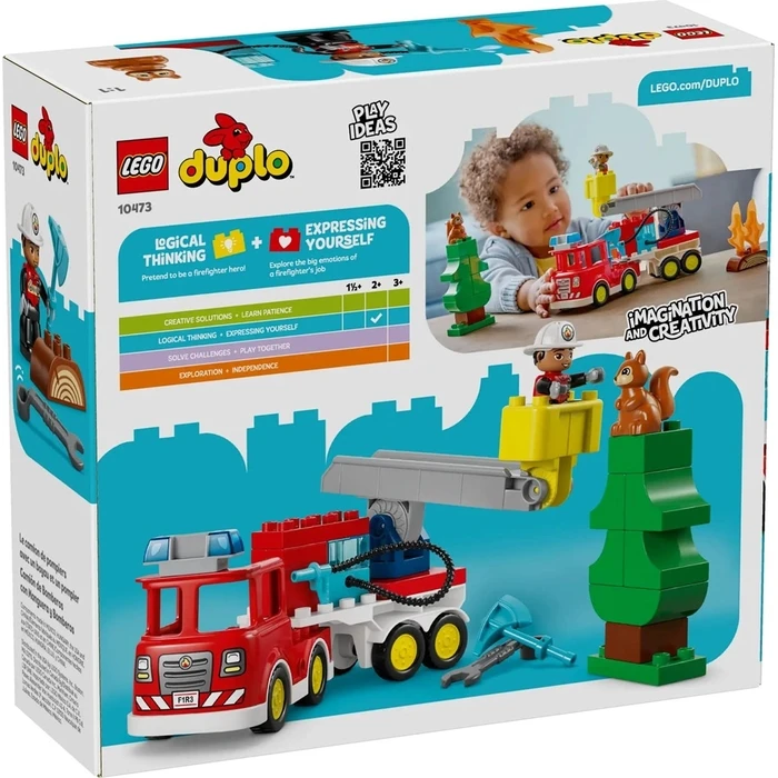 Lego DUPLO 10473 Fire Truck with Hose and Firefighter