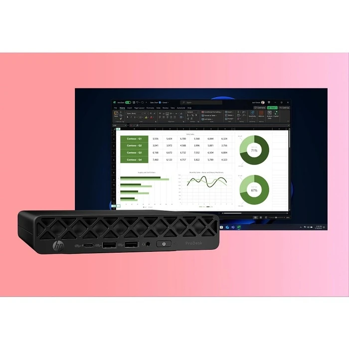 Mini PC HP ProDesk 4 G1i AI Intel Core Ultra 7 265T 16GB DDR5-SDRAM 1TB SSD Windows 11 Pro Mini Black