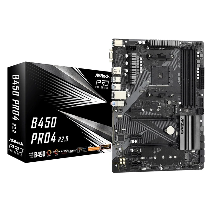 Motherboard ASRock B450 Pro4 R2.0 Socket AM4 ATX AMD B450