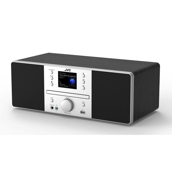 RadioCD JVC RD-E874B Tower Bluetooth 20 W Black, Silver