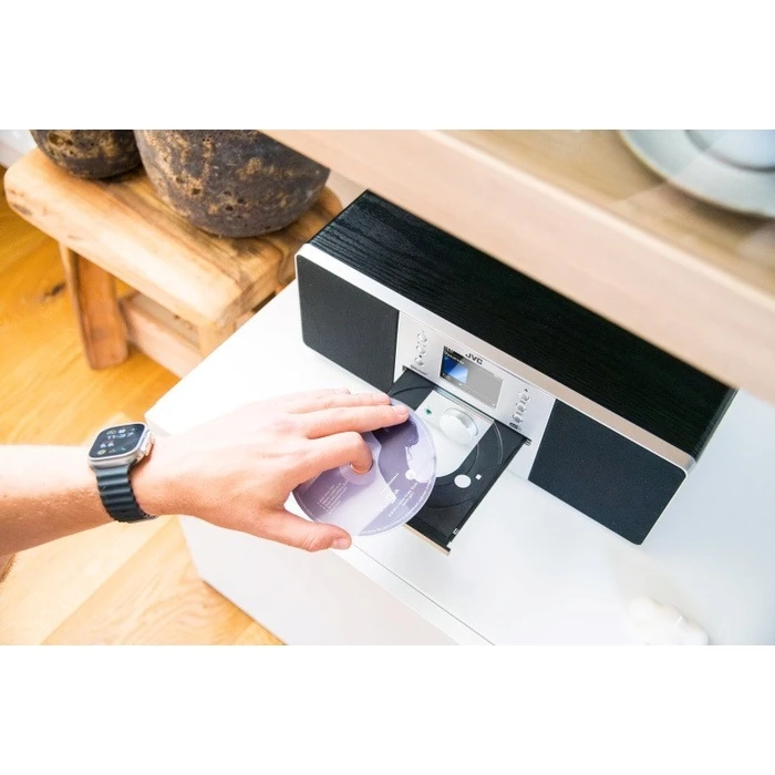 RadioCD JVC RD-E874B Tower Bluetooth 20 W Black, Silver