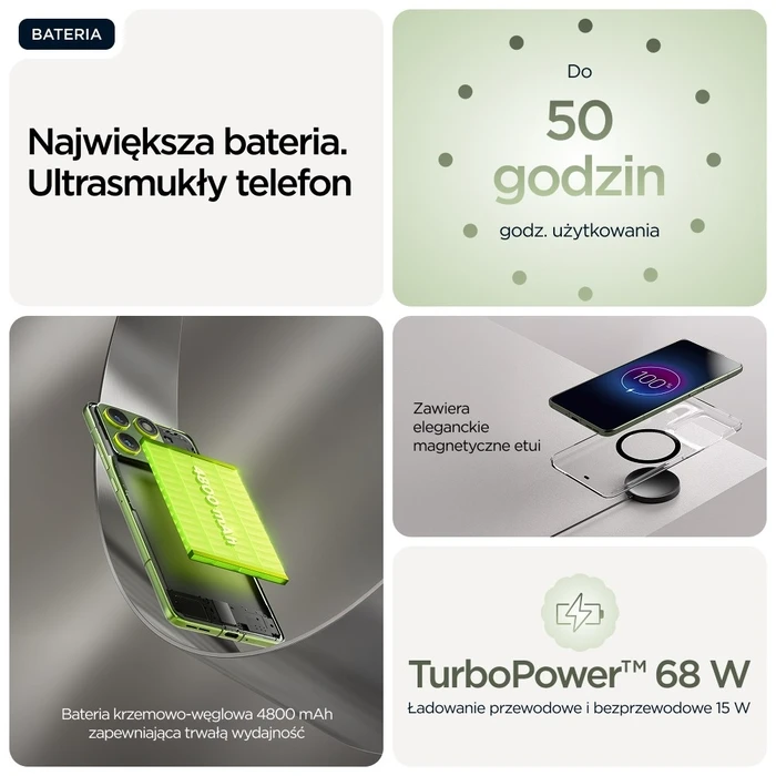 Smartphone Motorola edge 70 (6.7") Dual SIM Android 16.0 5G USB Type-C 12GB 512GB 4800mAh Green