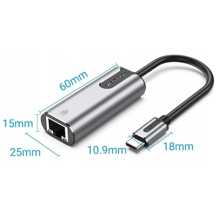 USB Αντάπτορας Δικτύου Vention USB-C Gigabit Ethernet