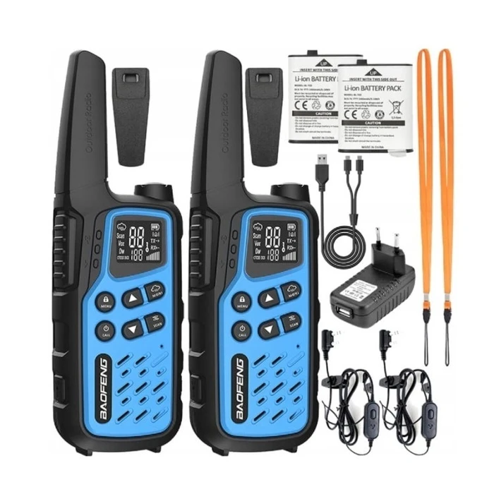 Walkie-Talkie Baofeng BF-T25E Blue, 2 pieces